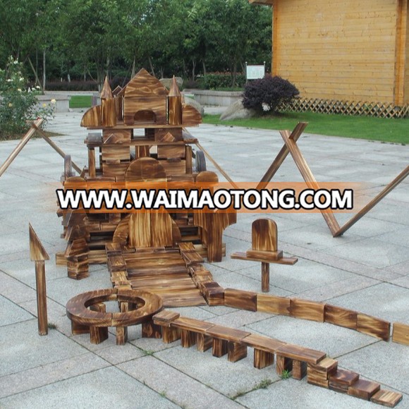 outdoor wooden building blocks